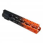 CERAKOTE GRADIENT| AR-15 ANGLE CUT CLAMP ON M-LOK 10 INCH HANDGUARD- BLACK BASE- GRADIENT- HUNTER ORANGE -MADE IN U.S.A